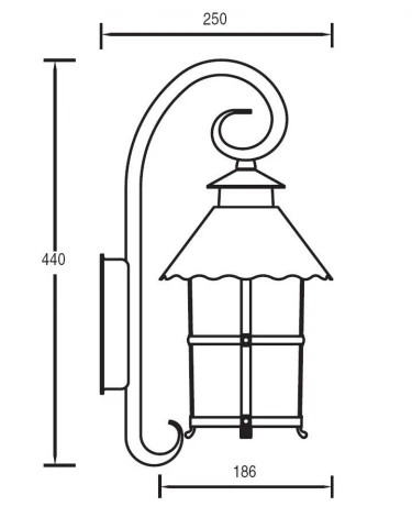 Настенный фонарь уличный Oasis Light 81502/18 Gb (220V, IP44)