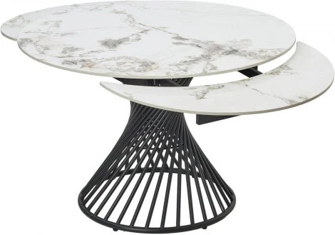 Стол M-City BUENO 120 GLOSS GOLDEN JADE SOLID CERAMIC / BLACK