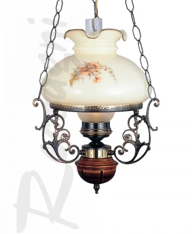 Подвесная люстра Reccagni Angelo L 2400 G (220V, на цепи, цветы, под старину)