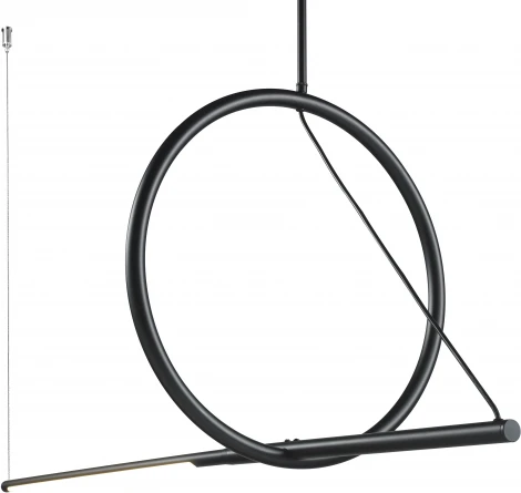 Подвесной светильник iLedex Zoom 8075P/S-18W-3000K MBK-WH (220V, на тросе, кольцо)