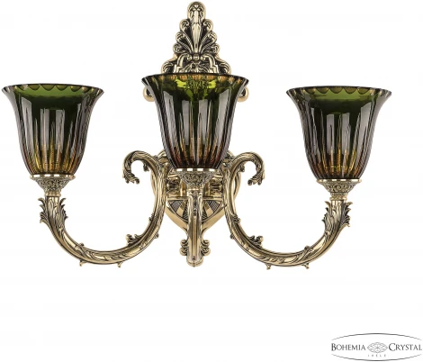 Бра Bohemia Florence 7109B15/3/210 GB P2 U Amber-Green/H-1K