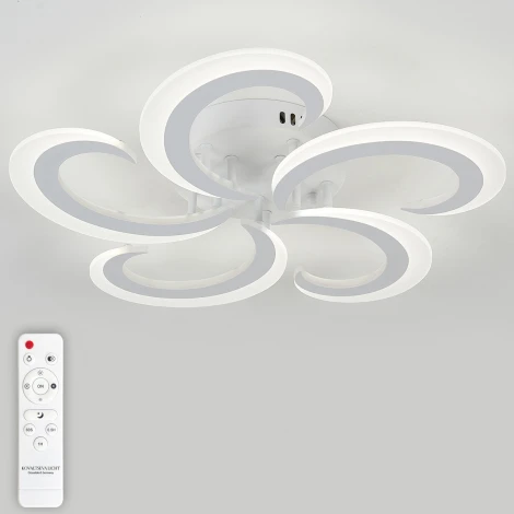 Потолочная люстра Natali Kovaltseva Simply LED LAMPS 81409 с пультом ДУ 80W, белый, LED