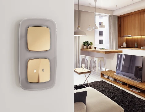 Рамка Ambrella Volt OMEGA Radian (Сталь Стекло органическое) 4-ая OF320504