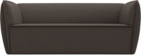 Диван кухонный прямой Бергамо 3-х местный (Коричневый/Рогожка) Лига Диванов арт.122444