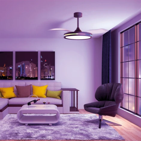 Люстра потолочная-вентилятор с ПДУ Mantra Rafaga 8728 (LED, 220V)