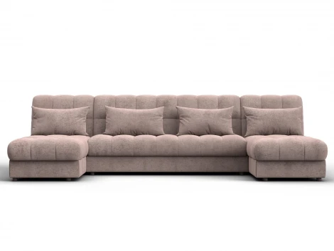 Диван П-образный Лига-116 НПБ (ДСП,ЛДСП,Велюр/Бежевый) Лига Диванов 137310