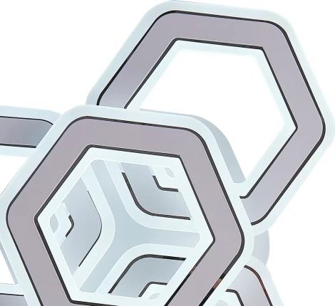 Потолочная люстра светодиодная Natali Kovaltseva Damask HIGH-TECH LED LAMPS 82060 с пультом ДУ, моб. приложением 120W, белый, LED (регулировка яркости, 220V)