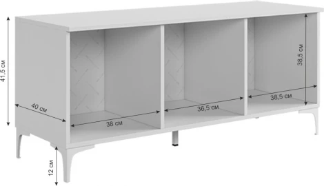 Зефир Тумба 115.01 Mebelson (ЛДСП,МДФ,Металл/Светлое дерево,Белый) арт.UL.115-M.103.01.3262