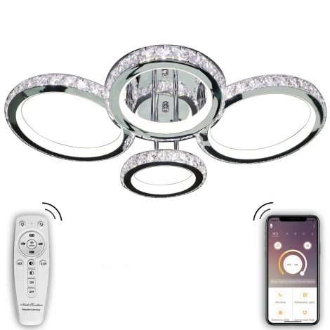 Потолочная люстра Natali Kovaltseva INNOVATION STYLE 83009 (регулировка яркости, LED, 220V, пульт управления, умный дом - LampSmart, кольцо)