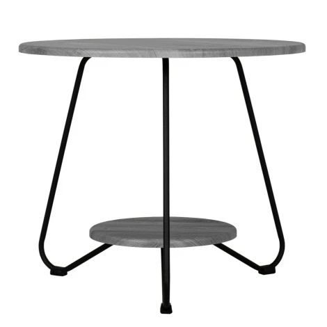 Стол журнальный BeautyStyle 38 орех гикори grey/черный Mebelik 009434