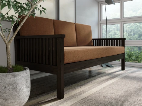 Диван Arsko Норман Б венге коричневая рогожка