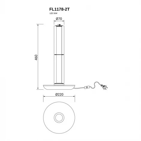 Настольная лампа светодиодная Fluorite Instante FL1178-2T