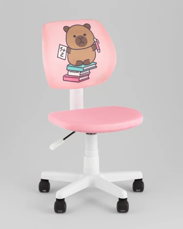 Кресло ЛОЛО Study розовый пластик белый Stool Group УТ000042072