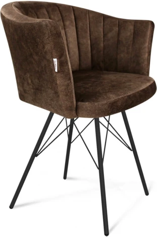 Стул Sheffilton SHT-ST42-1/S37 кофейный трюфель/черный муар