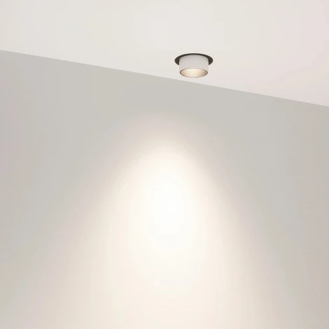 Встраиваемый точечный светильник под гипсокартон SP-NUANCE-TRIMLESS-PULL-R35-7W Day4000 (WH, 36 deg, 230V) (Arlight, IP40 Металл) 049908 (LED)