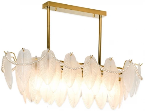 Потолочная люстра на штанге Lussole Hesperia LSP-8840 (220V, листья, IP21)