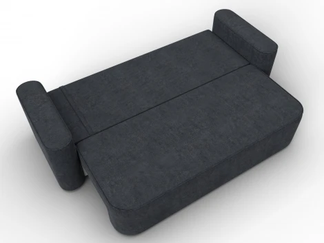 Диван прямой Лига-118 НПБ (ДСП,ЛДСП,Брус,Фанера,Велюр/Темно-серый) Лига Диванов 137083