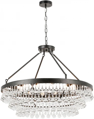 Подвесная люстра Lussole LSP-6051 (220V, хрусталь, на цепи)