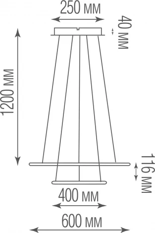 Подвесной светодиодный светильник ярусный 75Вт Donolux Nimbo S111024/2SQ 75W Black In (220V, на тросе)