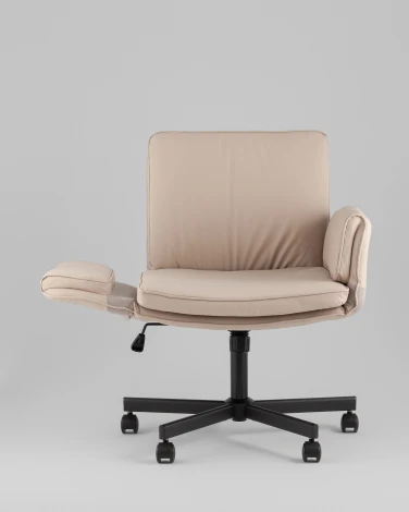 Кресло офисное TopChairs Foldo с откидными подлокотниками бежевое TopChairs УТ000042106