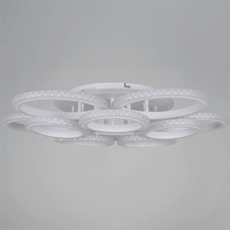 Потолочная люстра светодиодная на штанге с пультом с регулировкой цветовой температуры, яркости и ночным режимом с регулировкой цветовой температуры, яркости и ночным режимом Reluce 06333-0.3-5+5A WH (RGB)