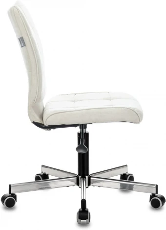 Кресло Бюрократ CH-330M/VELV20 без подлокотников молочный Velvet 20 крестовина металл Stool Group арт.УТ000005338