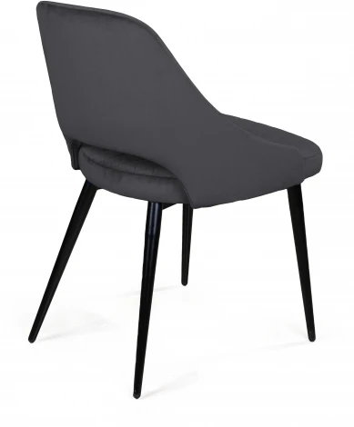 Стул William ромб, бархат серый 27/ черный конус Top Concept custom 78245
