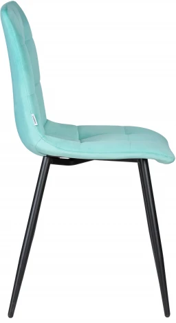 Стул обеденный DOBRIN CHILLY (Мятный Holland 50, основание черное) 005 CHILLY, цвет сиденья Мятный основания черный