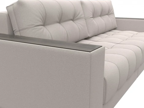 Диван прямой с декором Лига-049 НПБ Лига Диванов (Замша) арт.128412