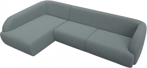 Диван угловой Лига-041 левый угол (Серый/Рогожка) Лига Диванов арт.124716L