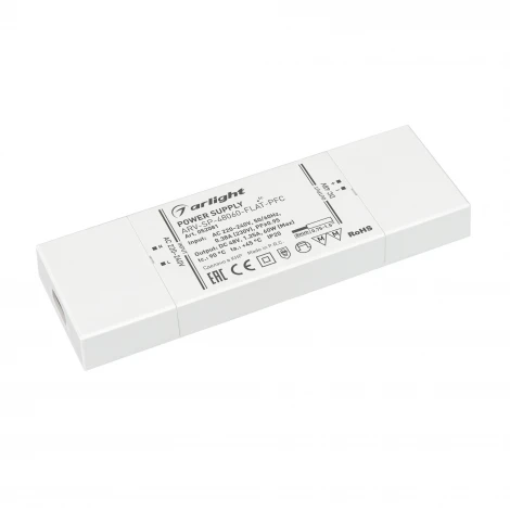 Блок питания ARV-SP-48060-FLAT-PFC (48V, 1.25A, 60W) (Arlight, IP20 Пластик, 5 лет) 052081