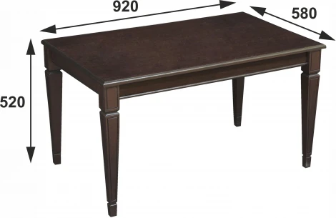 Стол журнальный Васко В 81 темно-коричневый/патина Mebelik арт.008217