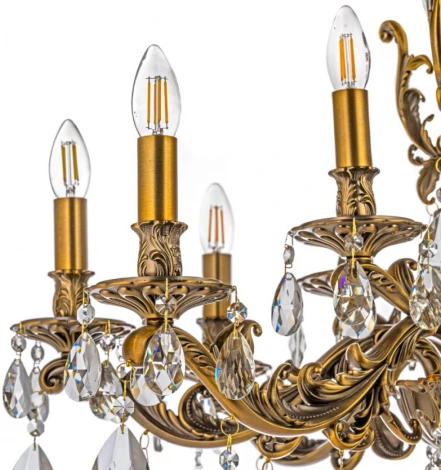 Подвесная люстра на штанге Dio D'Arte Soprano Soprano E 1.1.12.600 A (220V, подвески, подсвечник, свеча)