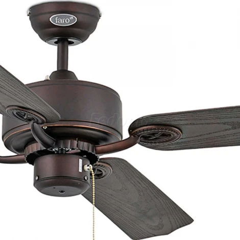 Вентилятор потолочный Faro Hierro, 4 лопасти, коричневый с махагоном