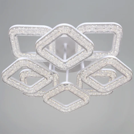 Потолочная люстра светодиодная на штанге с регулировкой цветовой температуры, яркости и ночным режимом Reluce 98290-0.3-4+4 WH