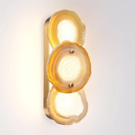 Настенный светильник Odeon Light Agate 7065/10WLB  бронзовый/металл/акрил/темный агат LED 10W 3000K 220V