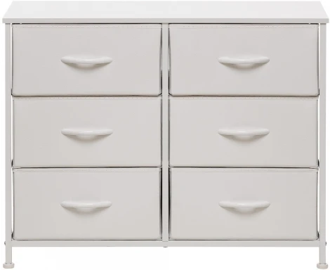 Комод Линкс 6 ящ., Каркас Белый, ящики Белые Leset