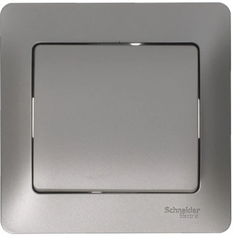 Выключатель встраиваемый одноклавишный с подсветкой (платина) Systeme Electric Glossa GSL001261