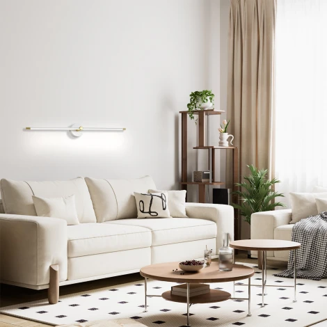 Настенный светодиодный светильник Escada Focus 10289/1LED White 10Вт, металл/силикон, белый/золото (220V)