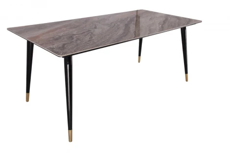 Стол обеденный IST-CASA Рио Гранд MC232-180BR, 180х90х76 см, коричневая керамика/черный