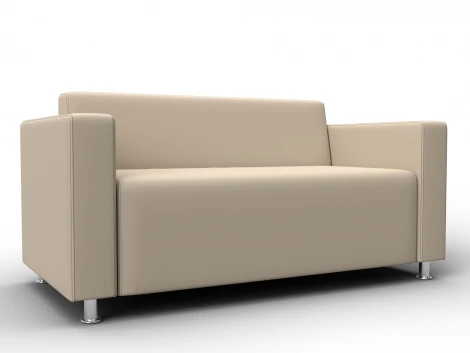 Диван прямой Лига-093 ВН (ДСП,Брус,Фанера,Экокожа/Бежевый) Лига Диванов 134958