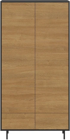 Шкаф 2-дверный Look ОГОГО (арт.843403), (ЛДСП/Черный)