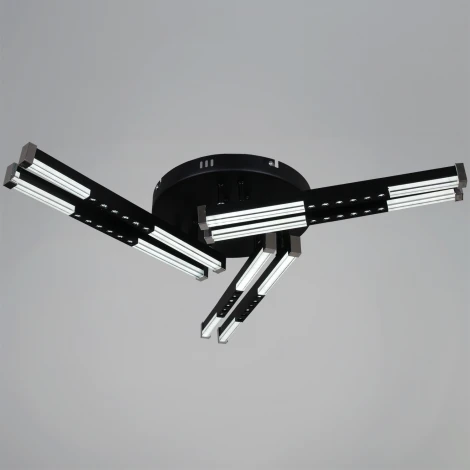 Потолочная люстра светодиодная с пультом с регулировкой цветовой температуры, яркости и ночным режимом Reluce 24090-0.3-06 BK