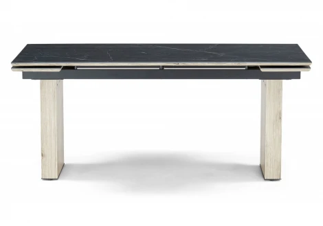 Кухонный стол Woodville Бернардо 180x90 черный мрамор / дуб монтана