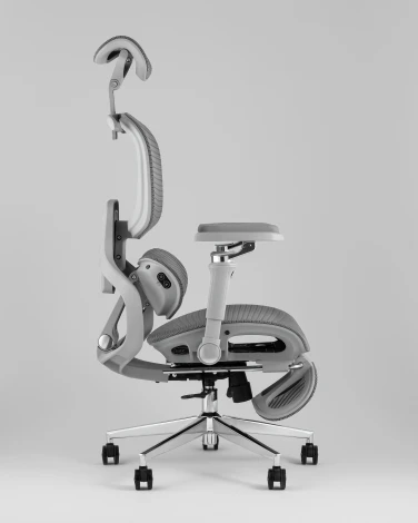 Кресло офисное TopChairs Prodigy с оттоманкой серый УТ000041698