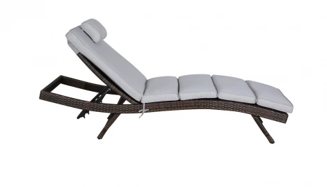 "Лиссабон" шезлонг из искусственного ротанга, цвет коричневый 4SIS арт.УТ-00000917