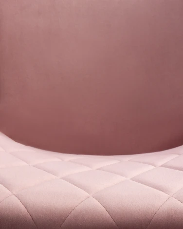 Стул обеденный ROBERT (черные матовые ножки, велюр V108-15 Розовый)