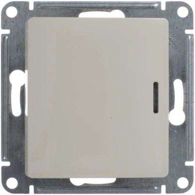 Выключатель встраиваемый одноклавишный с подсветкой (бежевый) Systeme Electric GSL000213