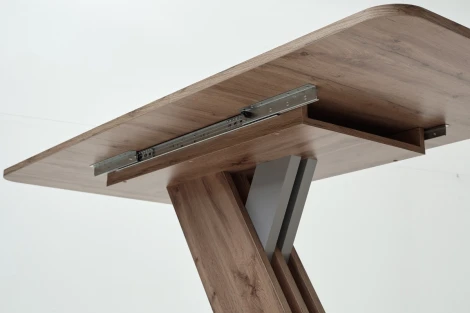 Обеденный стол M-City EXEL 140 Дуб Трюфель/ Алюминий