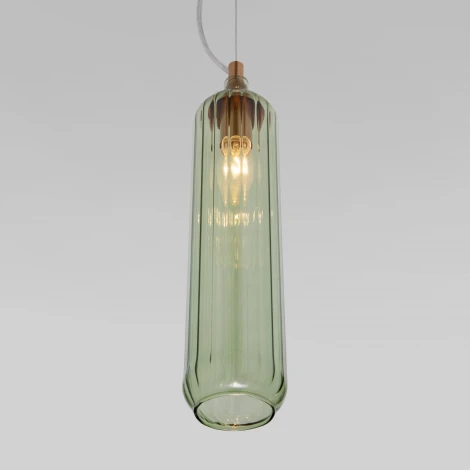 Светильник подвесной Eurosvet Siesta 50252/1 зеленый (220V, на тросе, круглые)